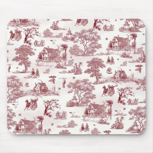 Toile De Jouy - Vintager Nachmittag Mousepad (Vorne)