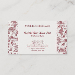 Toile De Jouy - Vintager Nachmittag Visitenkarte