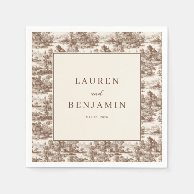 Toile de Romance Wedding Serviette (Vorderseite)