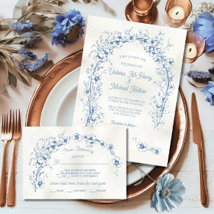 Toile floral Arch Simple Wedding RSVP Einladung