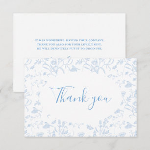 Toile Floral Brautparty Danksagungskarte Dankeskarte