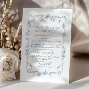 Toile Floral Something Blue vor meiner Hochzeit im Einladung
