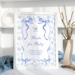 Toile Floral Teddy Bear Books for Baby Poster