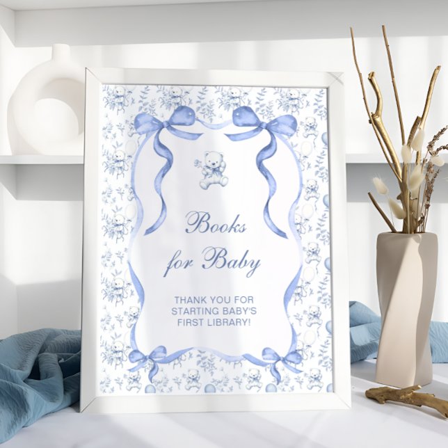 Toile Floral Teddy Bear Books for Baby Poster (Von Creator hochgeladen)