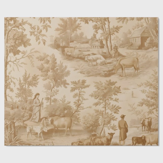 Toile Geschenkpapier (Flach)