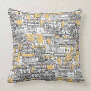 Toile Gold Paris Kissen
