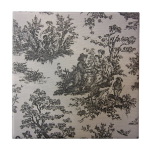 Toile in Schwarz & Weiß Fliese