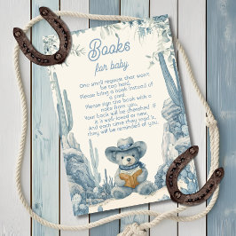 Toile Little Cowboy Teddy Bear Books for Baby card Einladung