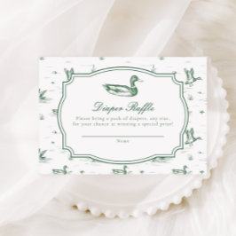 Toile Mallard Duck Gender Neutral Baby Shower Begleitkarte