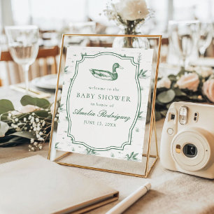 Toile Mallard Enten-Geschlechtsneutrale Babyparty Poster