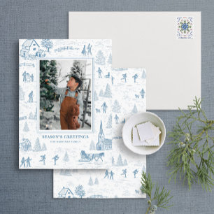 Toile Pattern Winter Wonderland Ferienkarte Einladung