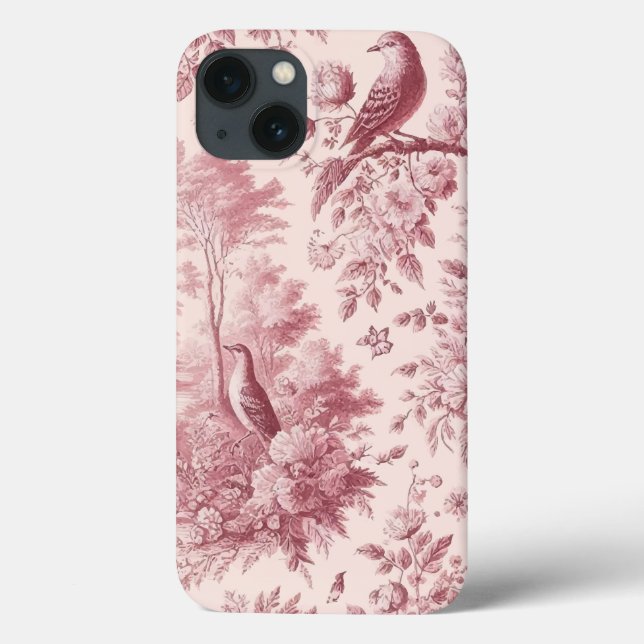 Toile Pink Vintag Case-Mate iPhone Hülle (Rückseite)