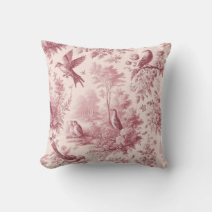 Toile Pink Vintag Kissen