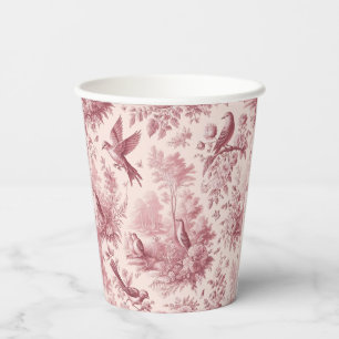 Toile Pink Vintag Pappbecher