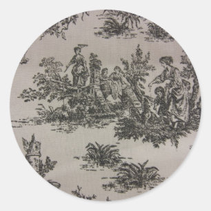 Toile River Scene Runder Aufkleber