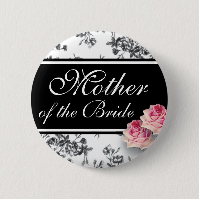 Toile Rosen, die Party-Knopf Wedding sind Button (Vorderseite)