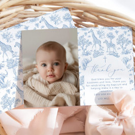 Toile Safari Boy Taufe Danke Karte