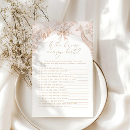 Toile Safari Wer das beste Baby-Duschspiel kennt