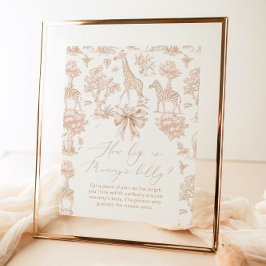 Toile Safari, wie groß das Bauchspiel von Mama ist Poster