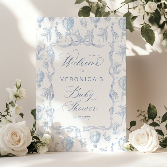 Toile Safari Wie Luftballon Babydusche Willkommen Poster (Von Creator hochgeladen)