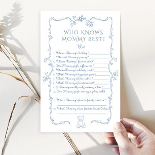 Toile Teddy Bär, der die beste Babydusche kennt