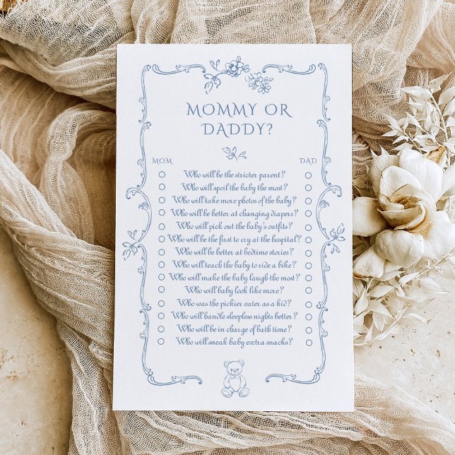 Toile Teddy Bear Mommy oder Daddy Baby Duschgame (Von Creator hochgeladen)