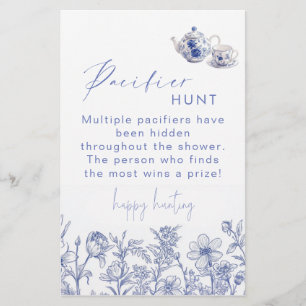 Toile Tee Time Baby Shower Schnuller Hunt