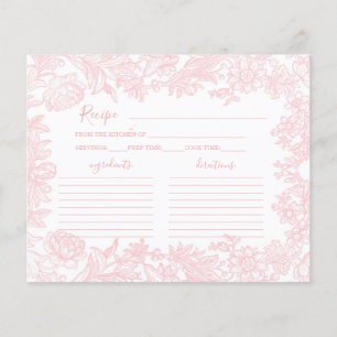 Toile-Vintage-Rosa-Junggesellinnen-Abschieds-Rezep
