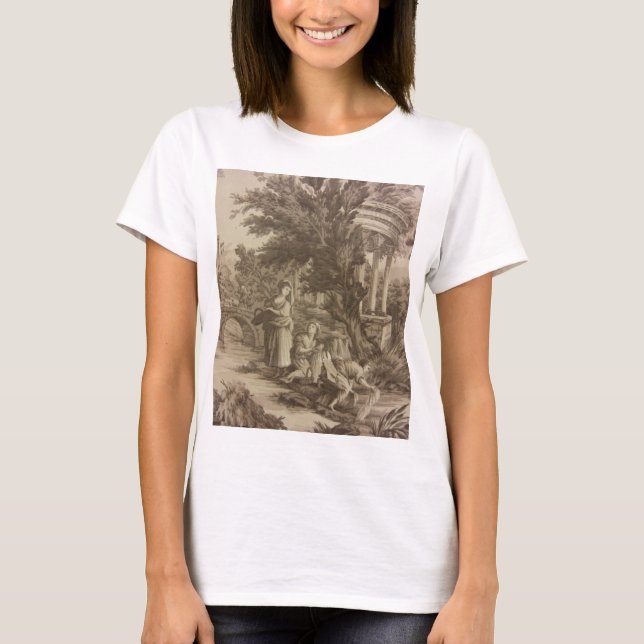 Toile: Waschtag am Fluss T-Shirt (Vorderseite)