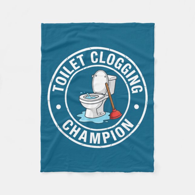 Toilet Champion Clogging Custom Fleecedecke (Vorderseite)