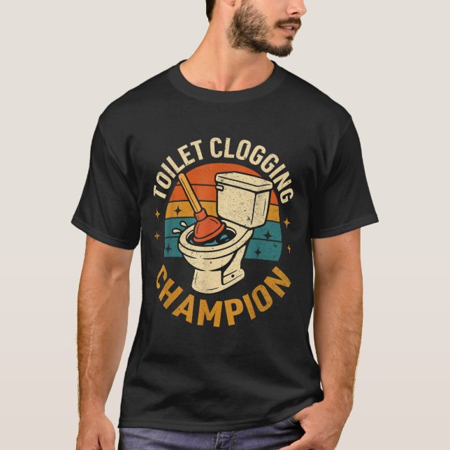 Toilet Clogging Chamon Tee Funny Meme  (Vorderseite)