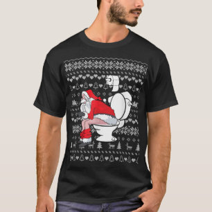 Toilet Funny Santa Ugi Weihnachtskraut Funny Gi T-Shirt