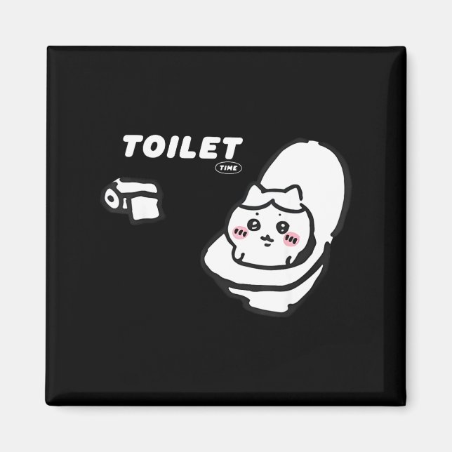 Toilet Time Chikawa Meme Tee  Magnet (Vorne)