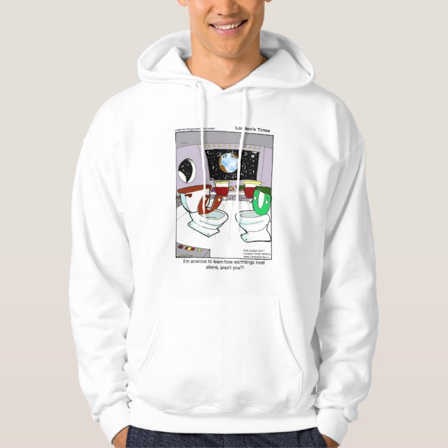 Toilet UFO Funny Hoodie von Rick London (Vorderseite)