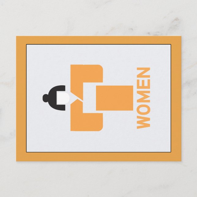 Toilette, japanisches Zeichen Postkarte (Vorderseite)