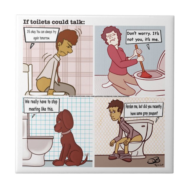 Toilette Keramik Tile Fliese (Vorderseite)
