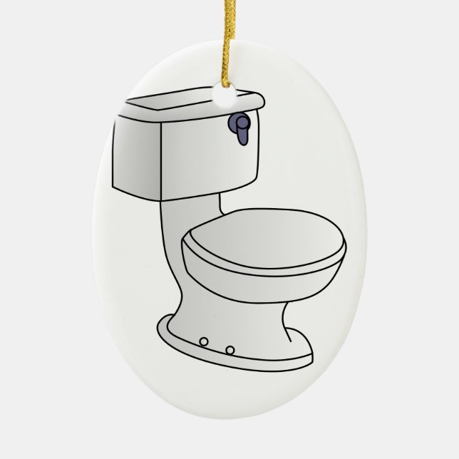 Toilette Keramikornament (Vorne)