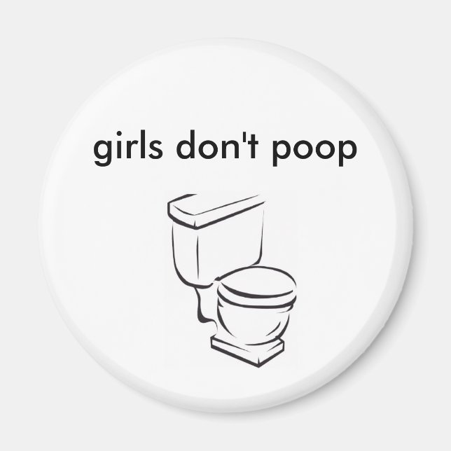 Toilette, Mädchen kacke nicht Magnet (Vorne)