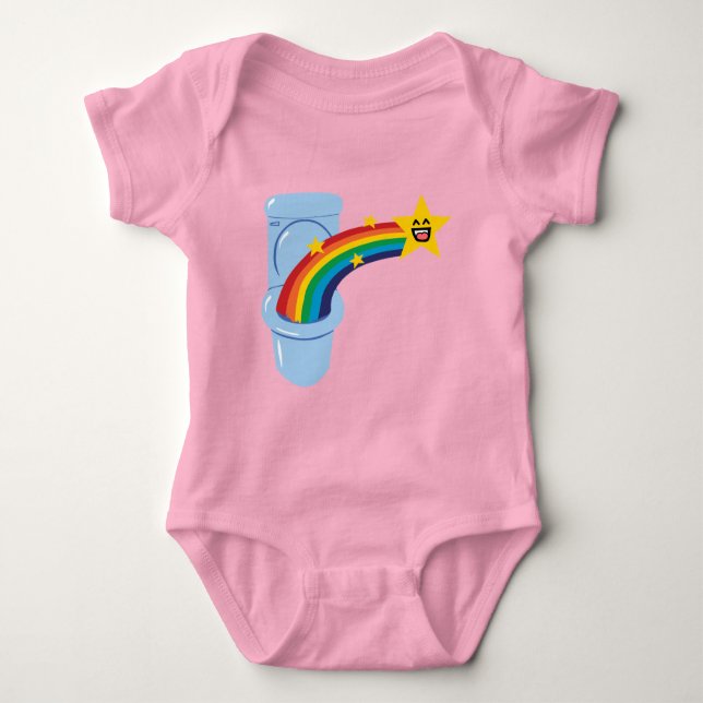 Toilette Rainbow Säugling T - Shirt (Vorderseite)