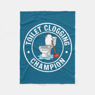 Toiletten-Champion-Verstopfung Custom Fleecedecke