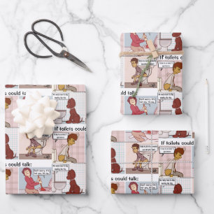 Toiletten-Geschwätz Geschenkpapier Set