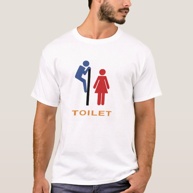 Toiletten-Humor-T - Shirt (Vorderseite)
