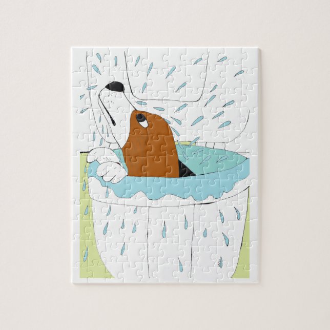 Toiletten Hund  Puzzle (Vertikal)