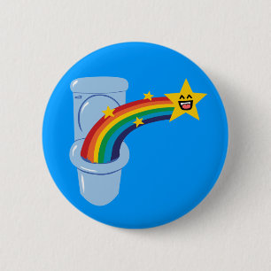 Toiletten-Regenbogen Button