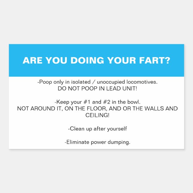 Toilettenartikel Rechteckiger Aufkleber (Vorderseite)