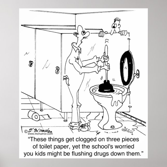 Toilettendecken mit drei Folien TP Poster (Vorne)