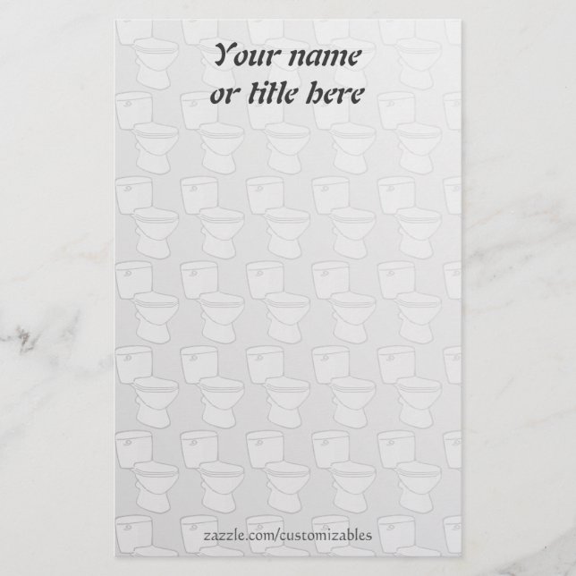 Toilettengeschirr Briefpapier (Vorderseite)