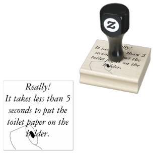 Toilettenpapier-Briefmarke Gummistempel