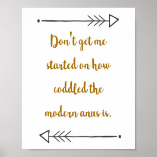 Toilettenpapier Funny Bathrop Zitat Poster