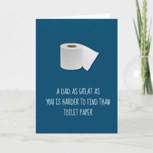 Toilettenpapier Funny Vatertag 2020 Karte für Vate